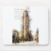 Tapis De Souris FlatIron Building Watercolor (Devant)