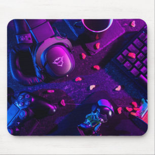 Tapis de souris Flatlay pour configuration de jeu