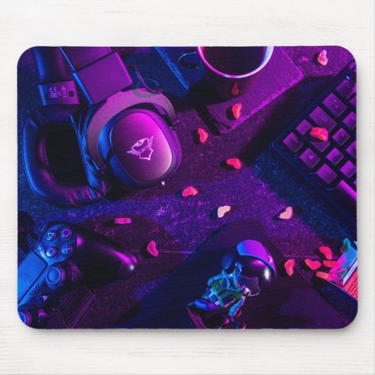 Tapis de souris Flatlay pour configuration de jeu (Devant)