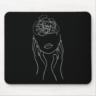 Tapis De Souris Flèche point-virgule Sensibilisation à la santé me