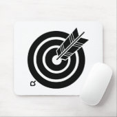 Tapis De Souris Flèche sur une cible ronde (Avec souris)