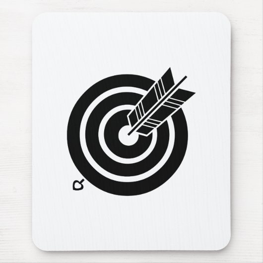 Tapis De Souris Flèche sur une cible ronde Mouse Pads (Devant)