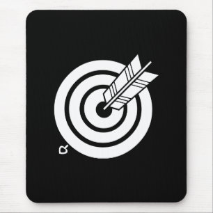 Tapis De Souris Flèche sur une cible ronde Mouse Pads