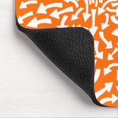 Tapis De Souris Flèches - Blanc sur orange FF6600 (Coin)