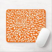 Tapis De Souris Flèches - Blanc sur orange FF6600 (Avec souris)