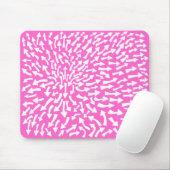 Tapis De Souris Flèches - Blanc sur Rose FF66CC (Avec souris)