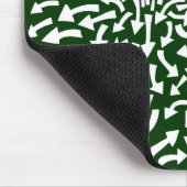 Tapis De Souris Flèches - Blanc sur Vert foncé 003300 (Coin)