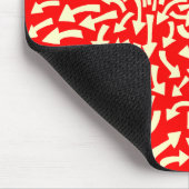 Tapis De Souris Flèches - Crème sur Red FF0000 (Coin)