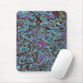 Tapis De Souris Flèches marbrées de noir jaune rose Etc (Avec souris)