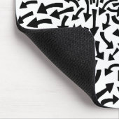 Tapis De Souris Flèches - Noir sur Blanc (Coin)