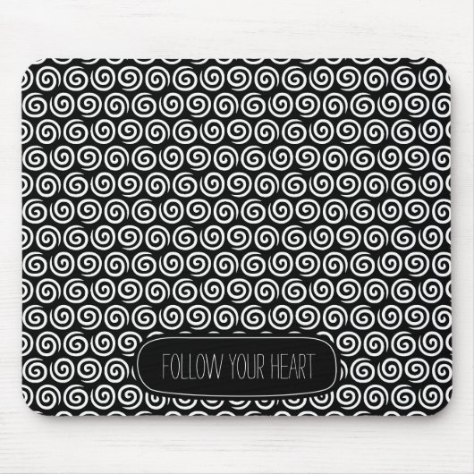 Tapis De Souris Flèches noires et blanches (Devant)