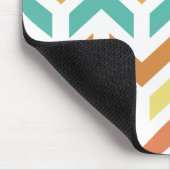 Tapis De Souris Flèches Rétro Chevron Orange Sarcelle Or (Coin)