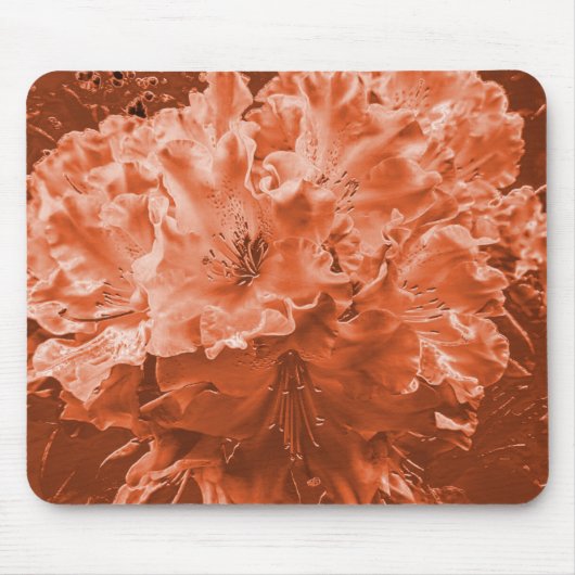 Tapis De Souris Fleur agrandie avec léger relief, saumon brun (Devant)
