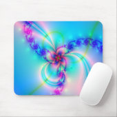 Tapis De Souris Fleur assez rose de fractale (Avec souris)