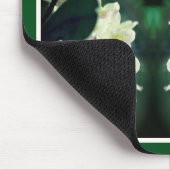 Tapis De Souris Fleur Azalée Blanche Avec Raindrops Personnalisé (Coin)