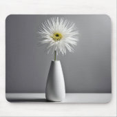 Tapis De Souris Fleur Blanche En Simplicité Vase (Devant)