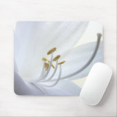 Tapis De Souris Fleur blanche Mousepad de Hosta (Avec souris)