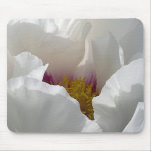 Tapis De Souris Fleur blanche Mousepad de pivoine