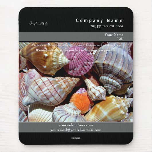 Tapis De Souris Fleur Blanche Mousepad promotionnelle. Thème - HAM (Devant)