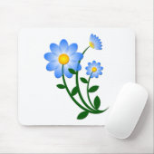 Tapis De Souris Fleur bleue (Avec souris)
