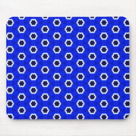 Tapis De Souris Fleur bleue Abstrait Motif Mousepad (Devant)