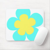 Tapis De Souris Fleur bleue et jaune (Avec souris)