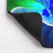 Tapis De Souris Fleur bleue et verte d'amusement d'art (Coin)