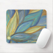 Tapis De Souris Fleur bleue Mousepad (Avec souris)