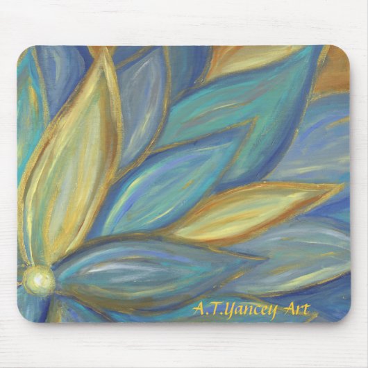 Tapis De Souris Fleur bleue Mousepad (Devant)