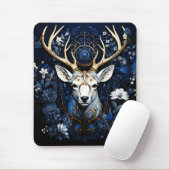Tapis De Souris Fleur céleste gothique de cerf de minuit (Avec souris)