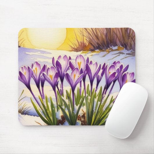Tapis De Souris Fleur Crocus (Avec souris)