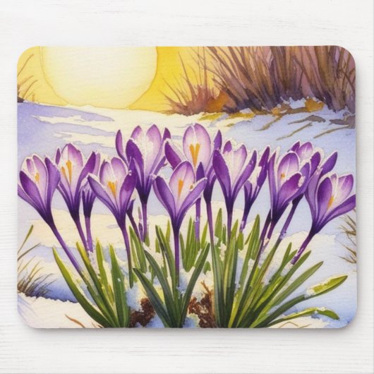 Tapis De Souris Fleur Crocus (Devant)