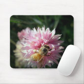 Tapis De Souris Fleur d'abeille et rose (Avec souris)