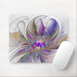 Tapis De Souris Fleur d'art Abstrait, énergique et coloré<br><div class="desc">Une puissante fleur d'imaginaire multicolore,  un art fractal floral unique. Conception pour votre bouche sepad et plus encore.</div>