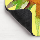 Tapis De Souris Fleur d'art moderne Marguerite sur fond jaune (Coin)