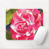 Tapis De Souris Fleur de Camellia rose vif (Avec souris)