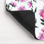 Tapis De Souris Fleur de cerisier blanc sur blanc (Coin)