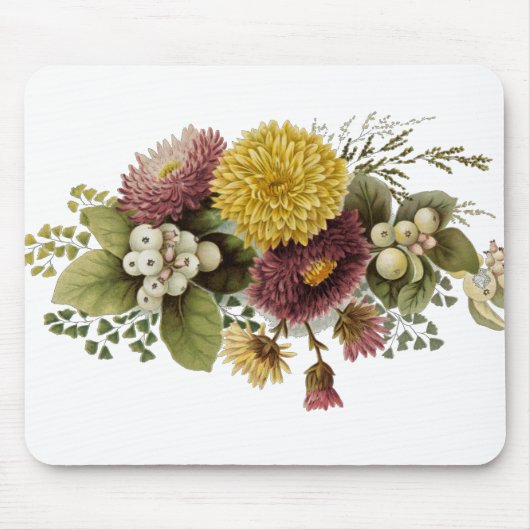Tapis De Souris Fleur de chrysanthème mère florale (Devant)
