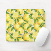 Tapis De Souris Fleur de citron ensoleillée (Avec souris)