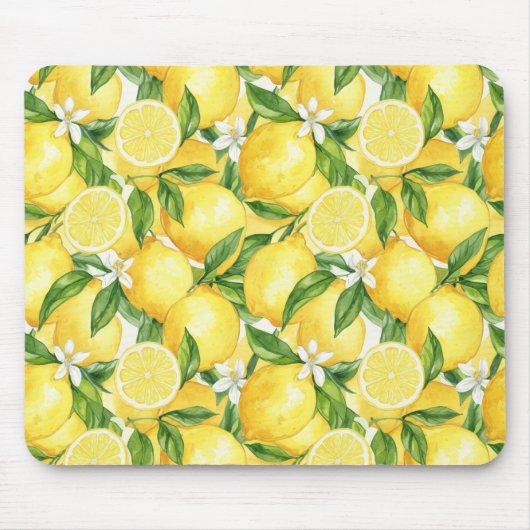 Tapis De Souris Fleur de citron ensoleillée (Devant)