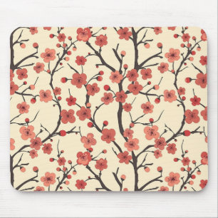 Tapis De Souris Fleur de corail Meihua chinoise Branche de charbon