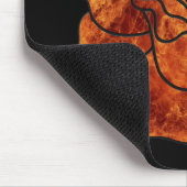 Tapis de souris Fleur de feu orange (Coin)