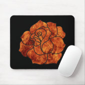 Tapis de souris Fleur de feu orange (Avec souris)