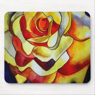 Tapis De Souris Fleur de Freesia grimpant jaune