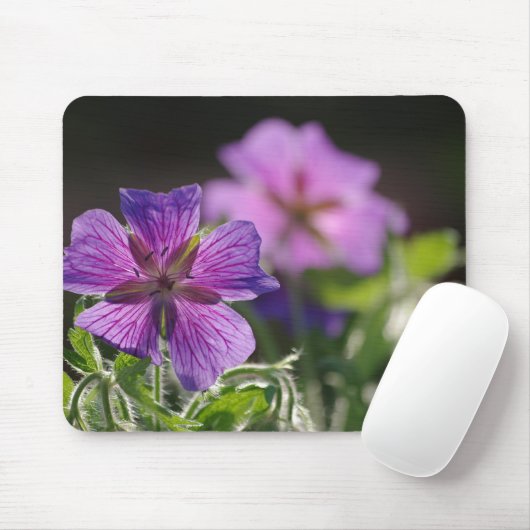 Tapis De Souris Fleur de géranium Mousepad (Avec souris)