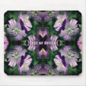 Tapis De Souris Fleur de géranium violet Multiplié Personnalisé (Devant)