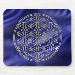 Tapis De Souris Fleur de la vie / Blume des Lebens - argent