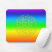 Tapis De Souris Fleur de la vie chakra 2 (Avec souris)