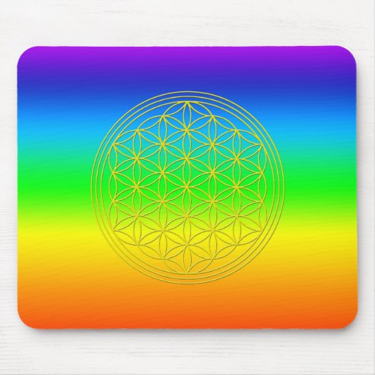 Tapis De Souris Fleur de la vie chakra 2 (Devant)