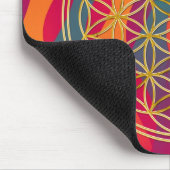 Tapis De Souris Fleur de la vie / or| (Coin)